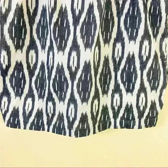 J. Crew Geometric Print Peasant Ruffle Flounce Cropped Cotton Tank Top Size 2 - Picture 5 of 14